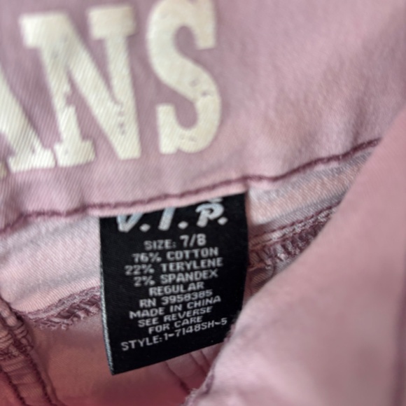 Pink Stretch Skinny Jeans by V.I.P. Jeans - Picture 3 of 3